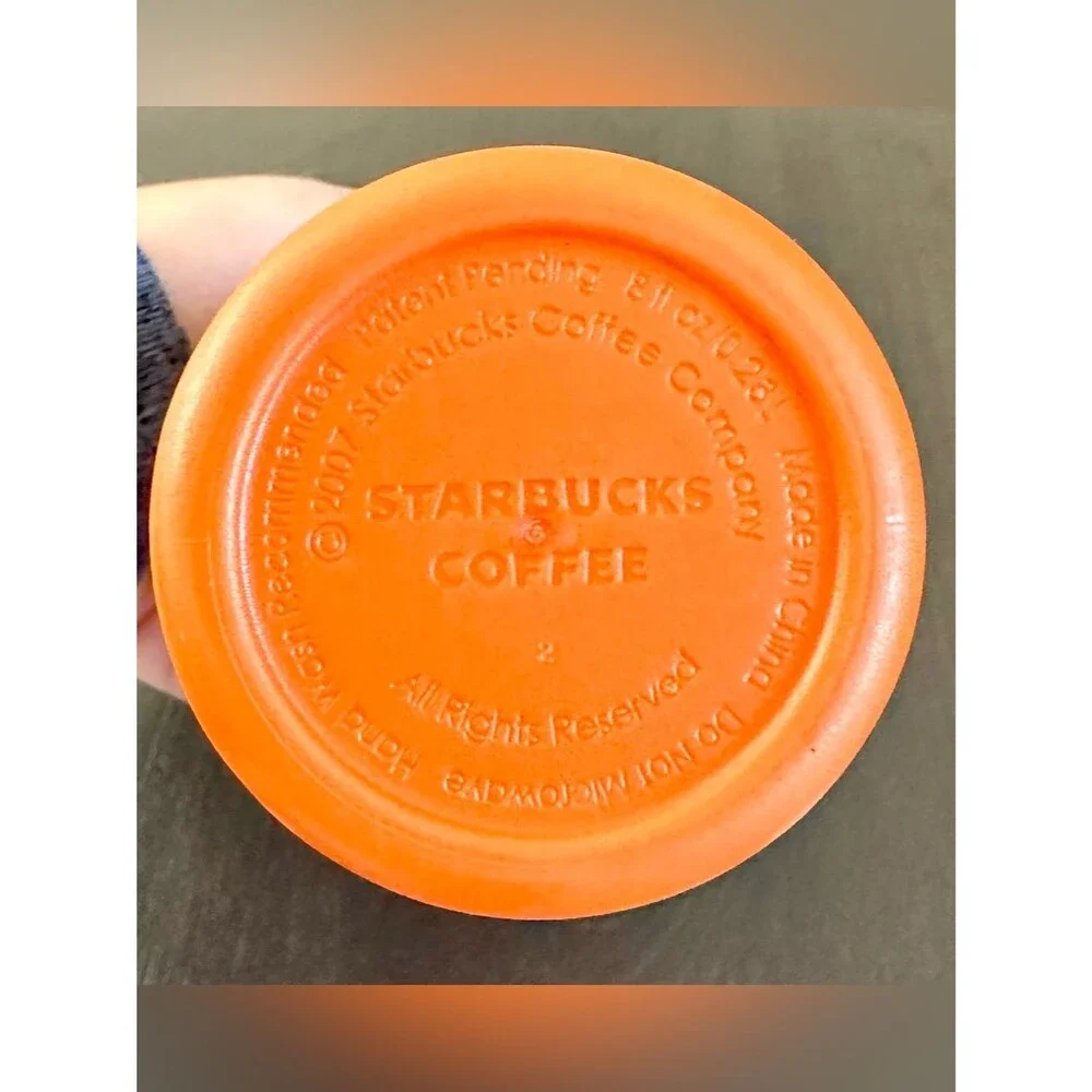 Starbucks 2007 Halloween 8oz Travel Mug Pumpkin Jack O Lantern Fall Collectible